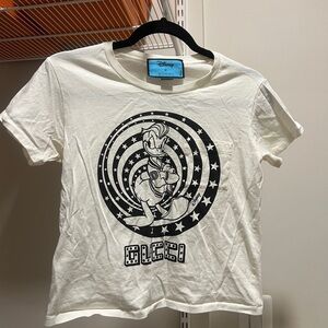 Gucci x Disney White Graphic Tee Donal Duck short sleeve crop top shirt woman